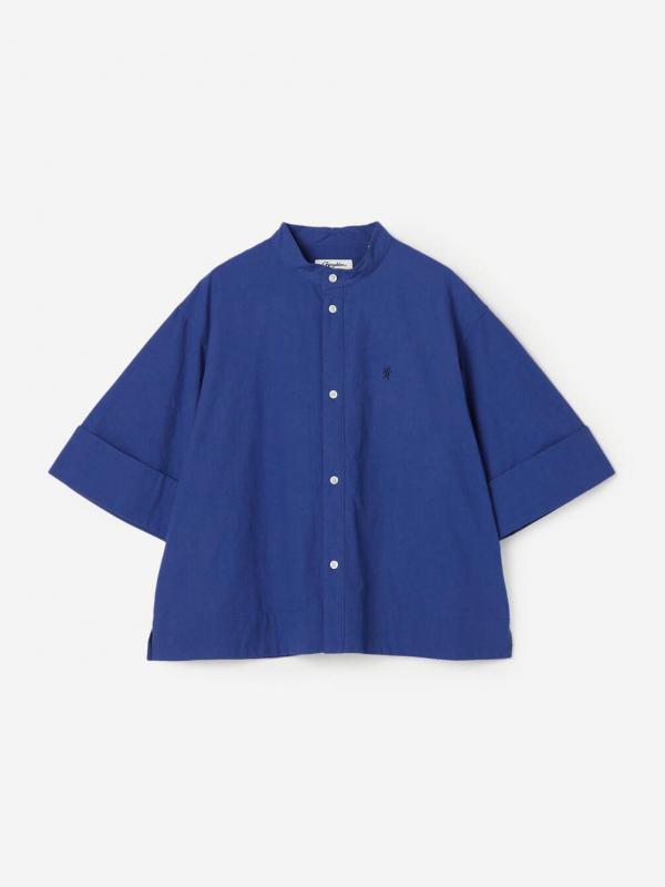 Gymphlex | タイプライター スタンドカラー半袖シャツ WOMEN