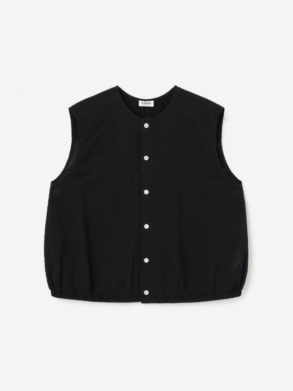 LE GLAZIK | シアーサッカー ノースリーブシャツ WOMEN