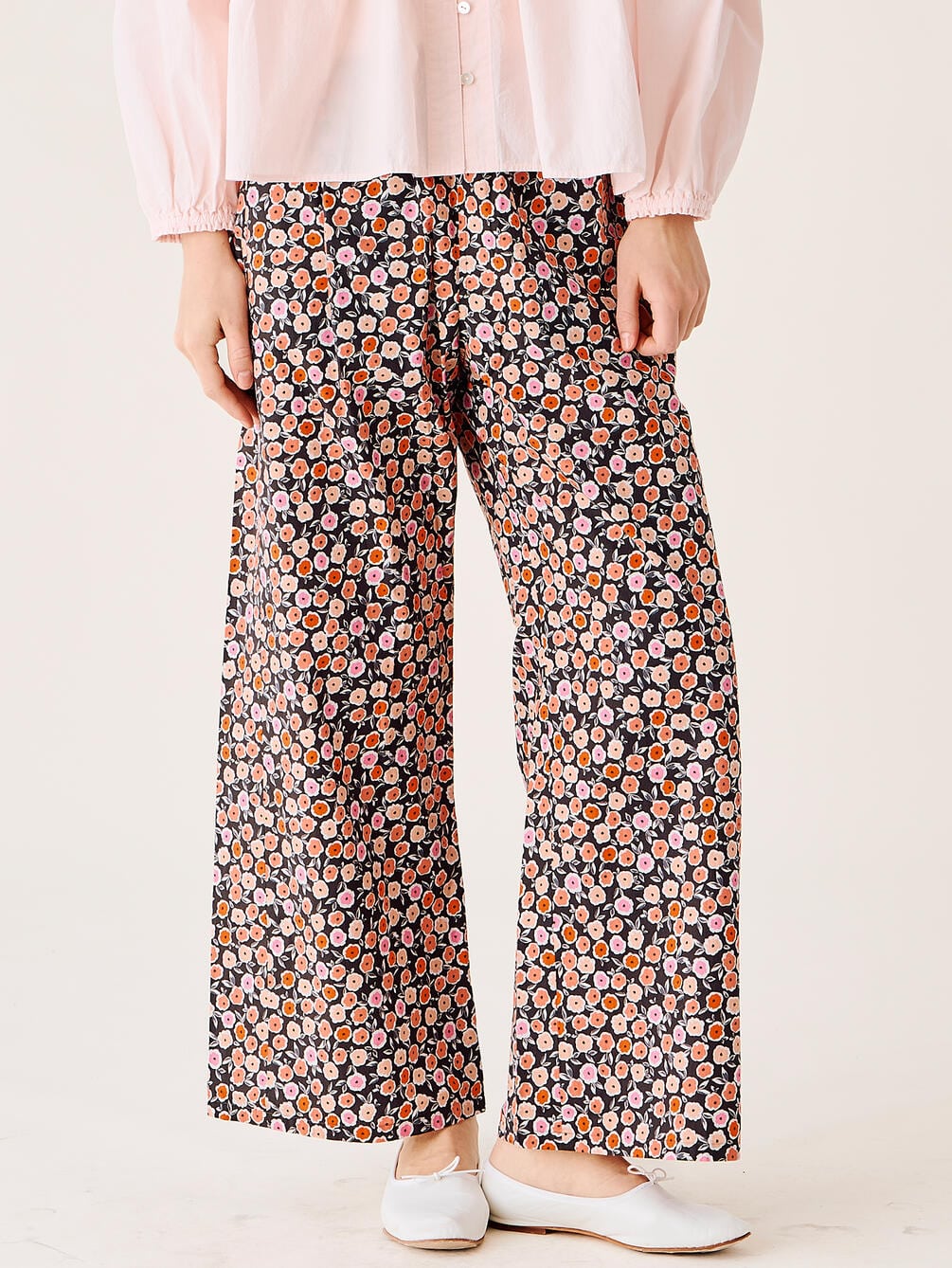 ＜先行予約＞ORCIVAL | コットンポプリン プリントイージーパンツ WOMEN