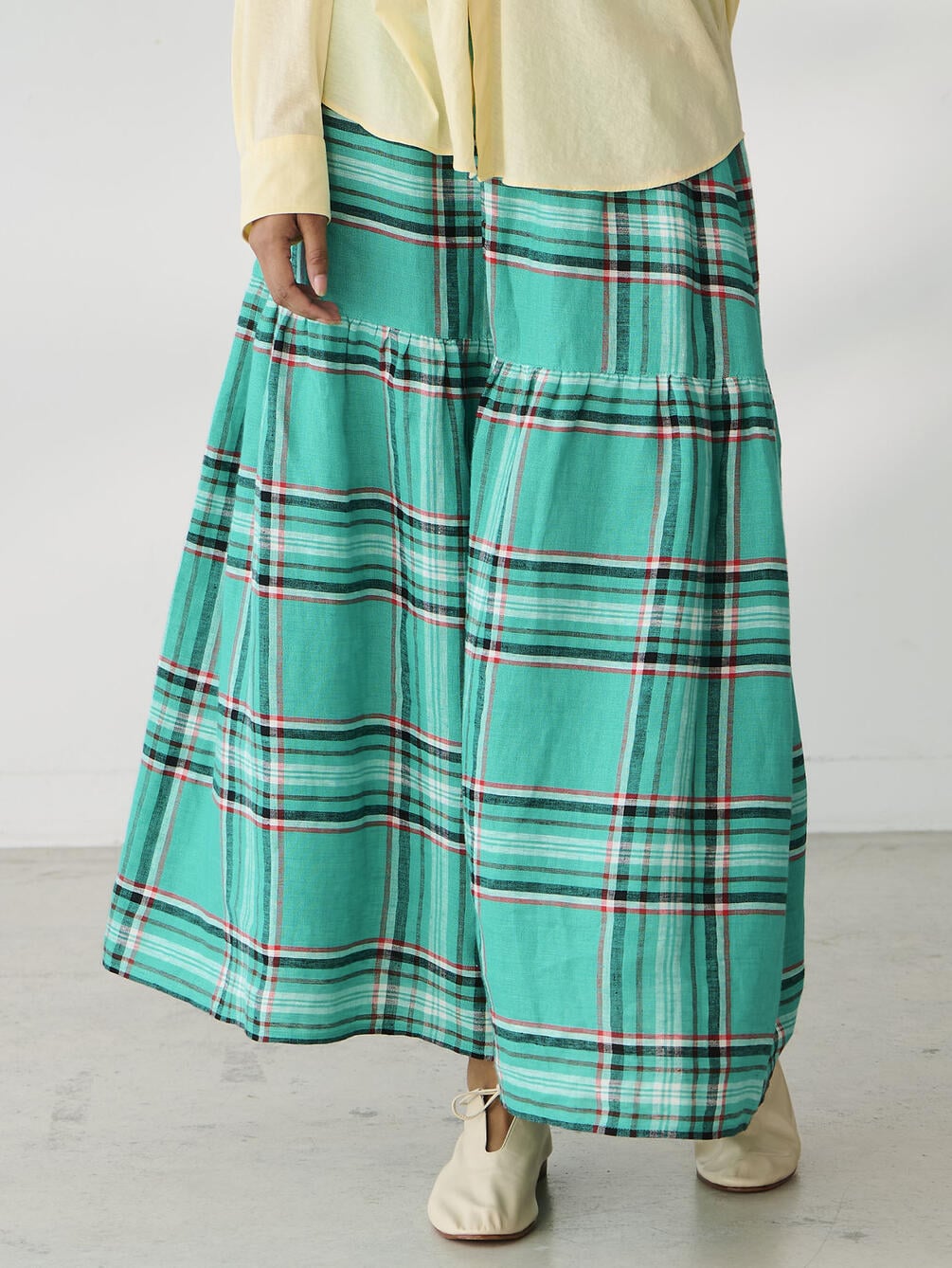 ＜先行予約＞O'NEIL OF DUBLIN | ティアードスカート CHECK WOMEN