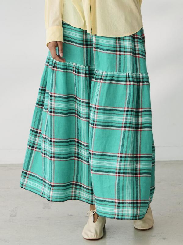 ＜先行予約＞O'NEIL OF DUBLIN | ティアードスカート CHECK WOMEN