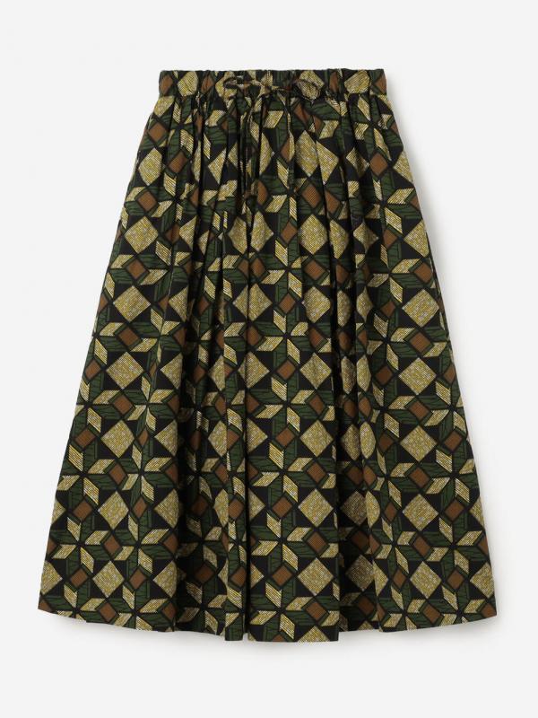 LE GLAZIK | バティック タックギャザースカート WOMEN