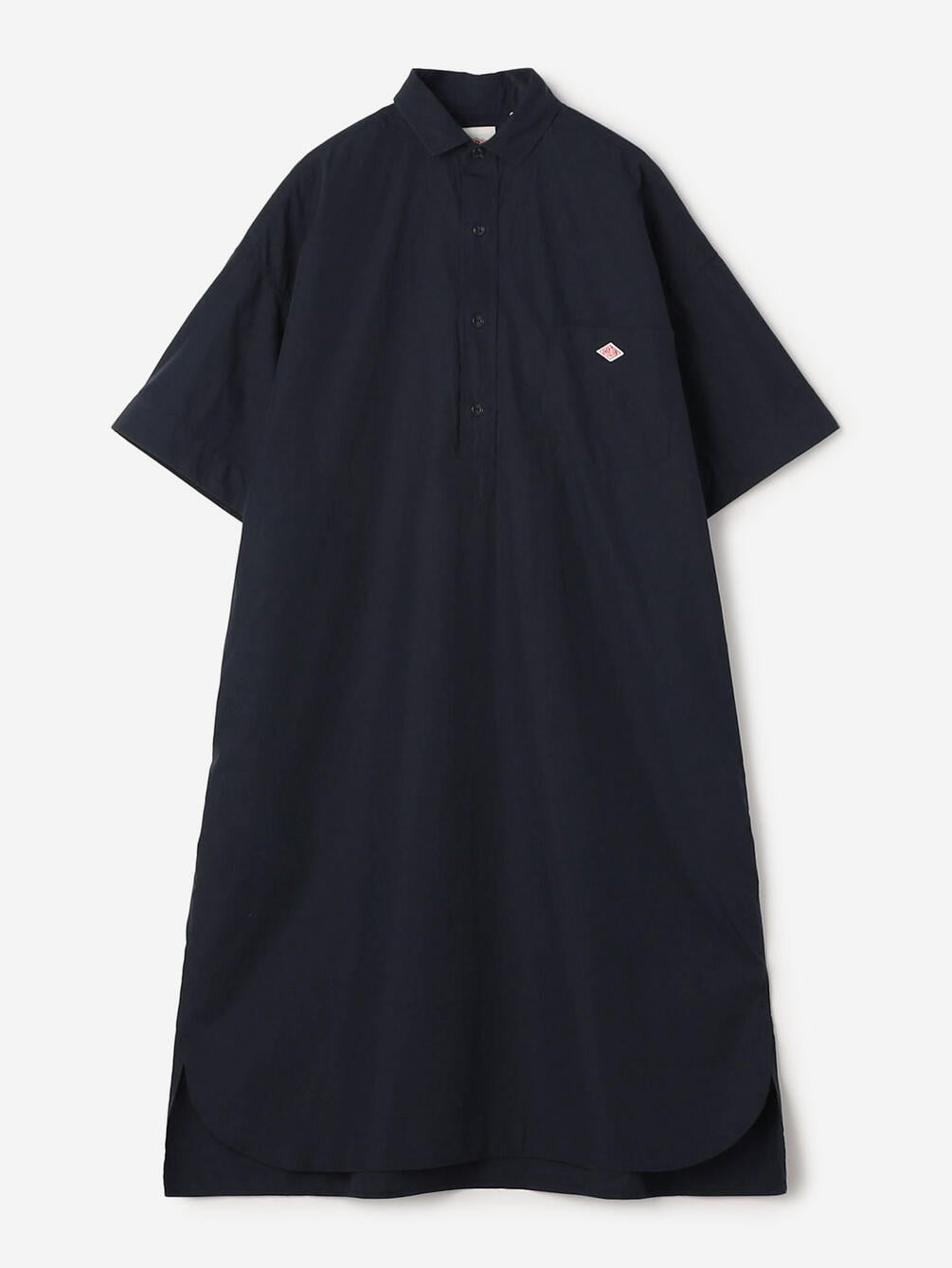 DANTON | コットンポプリン 半袖シャツワンピース SOLID WOMEN