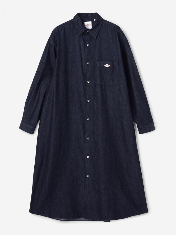 DANTON | デニムダンガリー レギュラーカラーシャツワンピース WOMEN