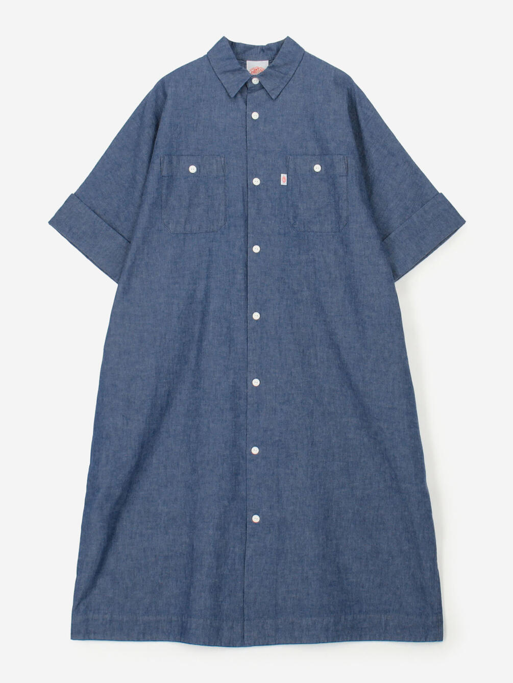 DANTON | 6ozコットンシャンブレー ワークシャツワンピース WOMEN
