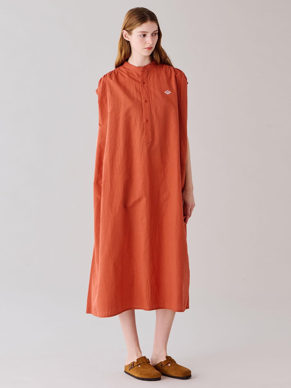 ＜先行予約＞DANTON | コットンリネン スリーブレスシャツワンピース WOMEN