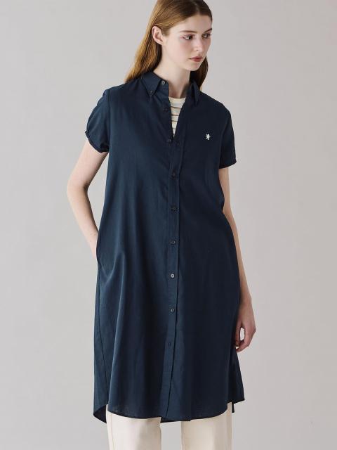 ＜先行予約＞Gymphlex | フレンチスリーブ ボタンダウンシャツワンピース WOMEN