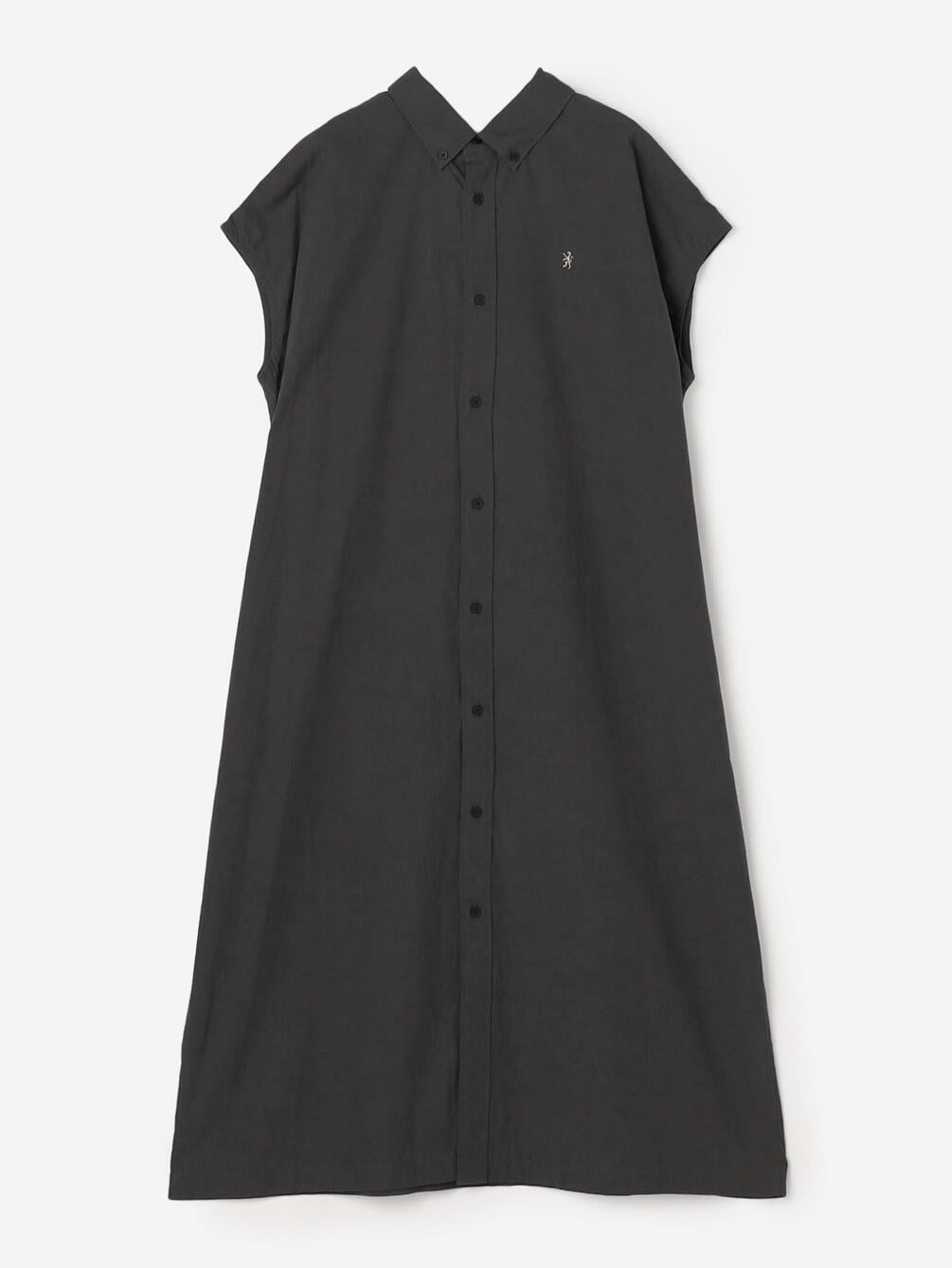 Gymphlex | コットン スリーブレス ボタンダウンシャツワンピース WOMEN