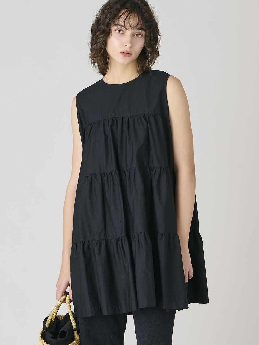 ＜先行予約＞Gymphlex | コットンブロード ティアードチュニック WOMEN