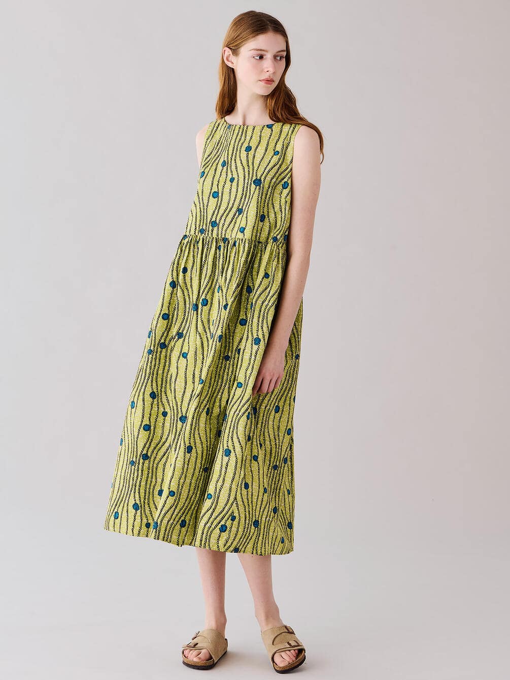 ＜先行予約＞LE GLAZIK | バティック ノースリーブワンピース WOMEN