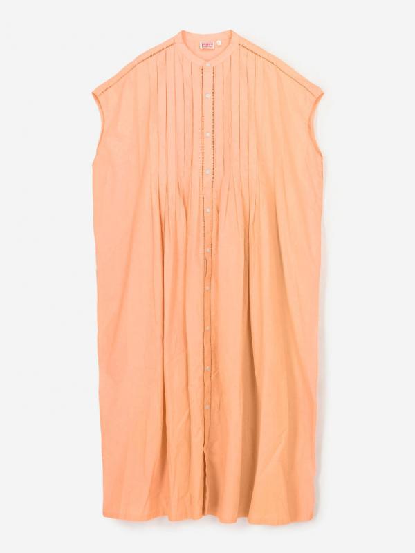 INDIA INDUSTRY | コットンポプリン ピンタックシャツワンピース WOMEN