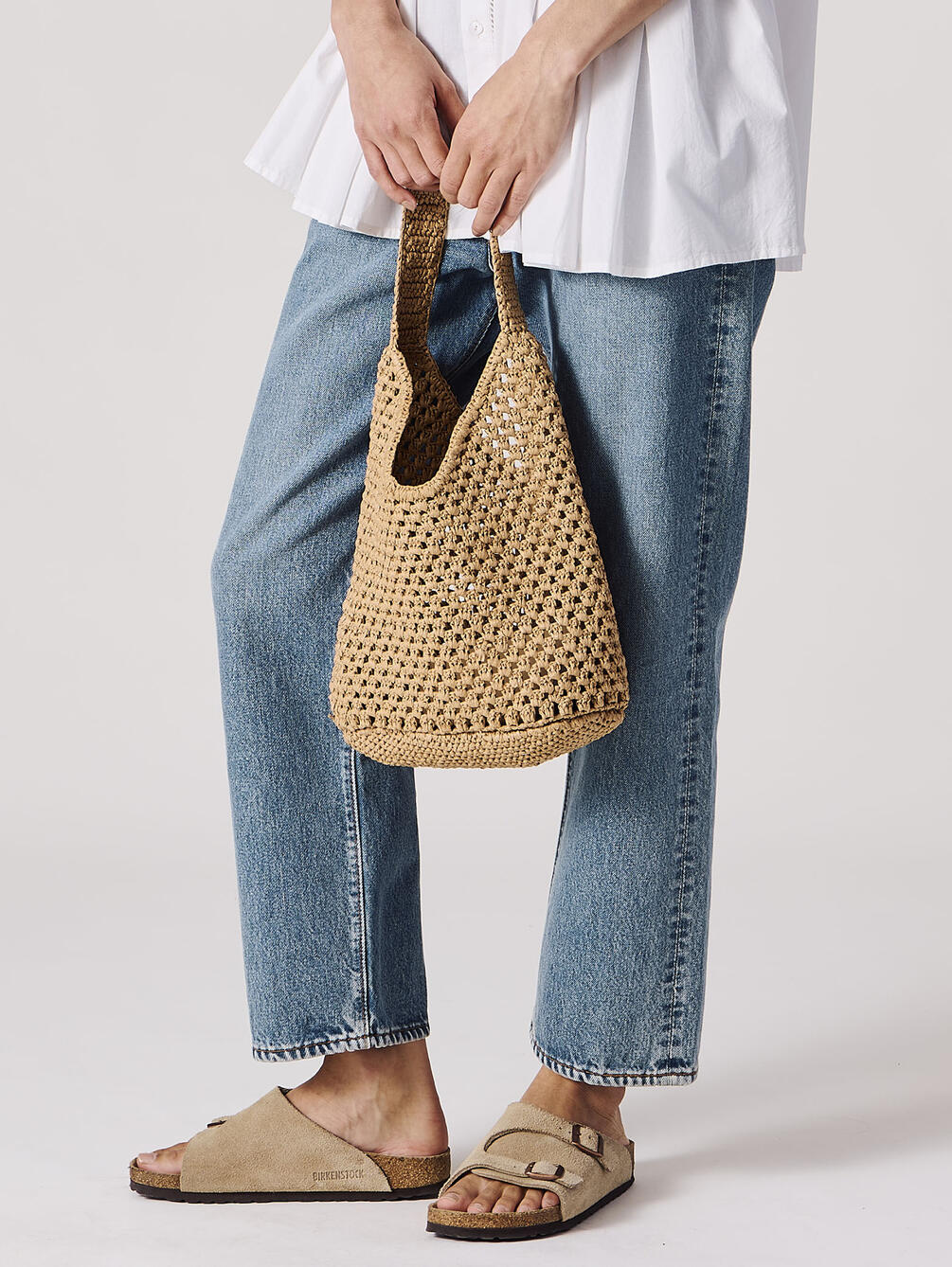 ＜先行予約＞INDIA INDUSTRY | ペーパーラフィア ショルダーバッグ WOMEN