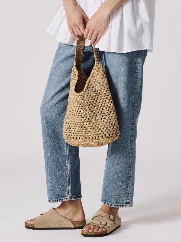 ＜先行予約＞INDIA INDUSTRY | ペーパーラフィア ショルダーバッグ WOMEN