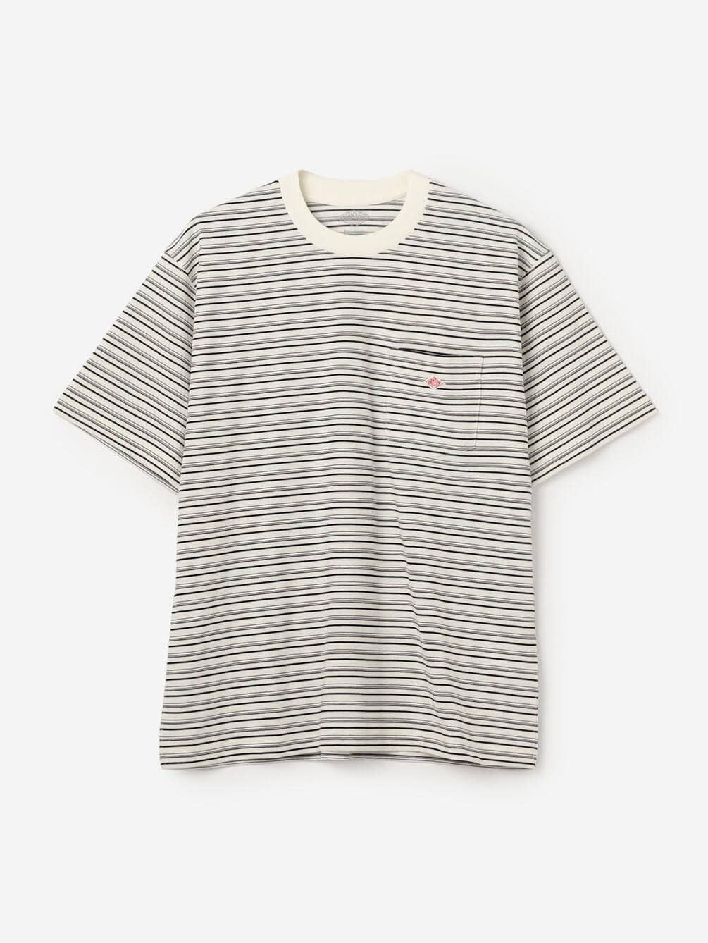 DANTON | マルチボーダー ポケットクルーネックTシャツ MEN