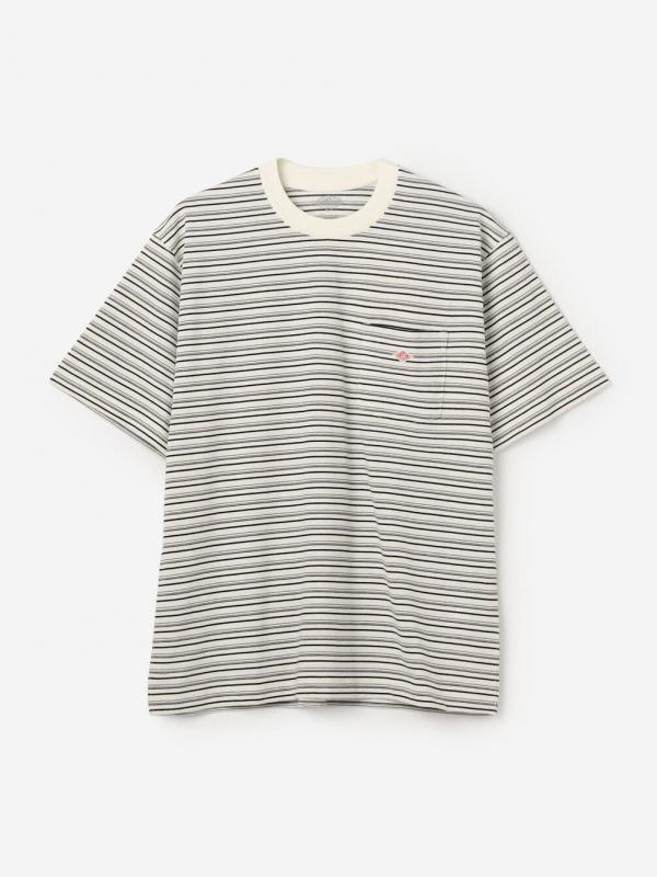 DANTON | マルチボーダー ポケットクルーネックTシャツ MEN