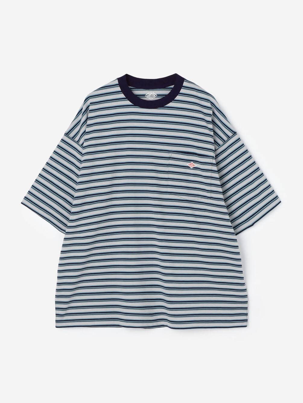 DANTON | ボーダー クルーネック 半袖ポケットTシャツ MEN