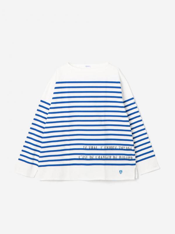 ORCIVAL | ラッセル ボートネック プリントワイドバスクTシャツ MEN