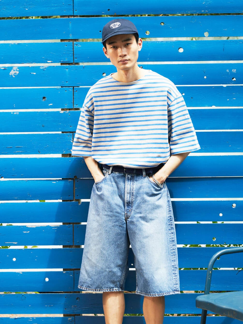 ORCIVAL | コットンロード クルーネック 半袖バスクシャツ MEN