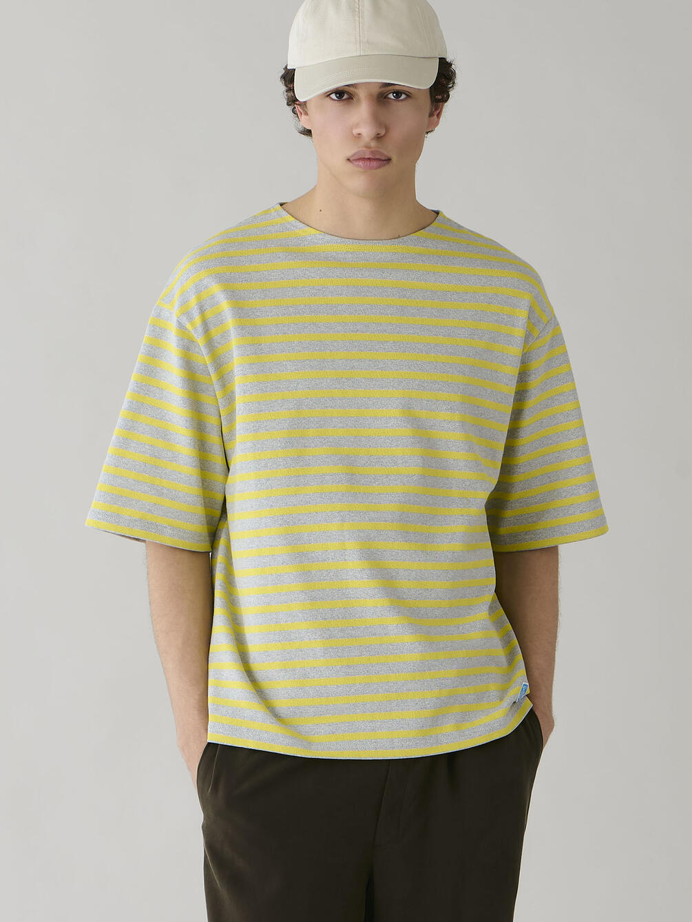 ORCIVAL | コットンロード クルーネック 半袖バスクシャツ MEN