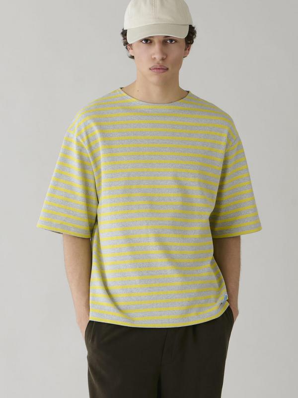 ORCIVAL | コットンロード クルーネック 半袖バスクシャツ MEN