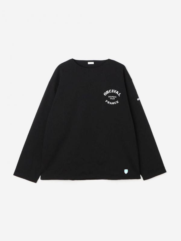 ORCIVAL | コットンロード クルーネック ロゴプリントバスクシャツ MEN
