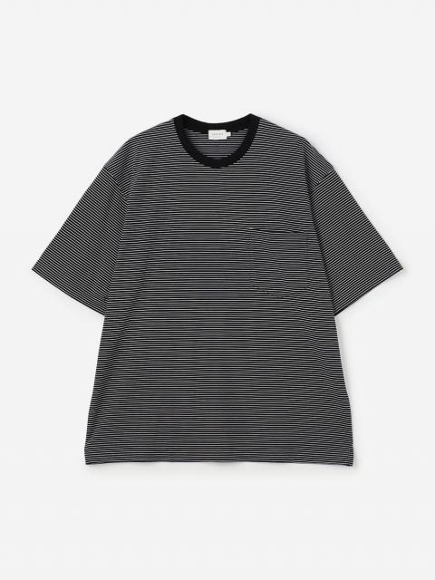 handvaerk | 60/2 クルーネックビッグポケットTシャツ STRIPE MEN
