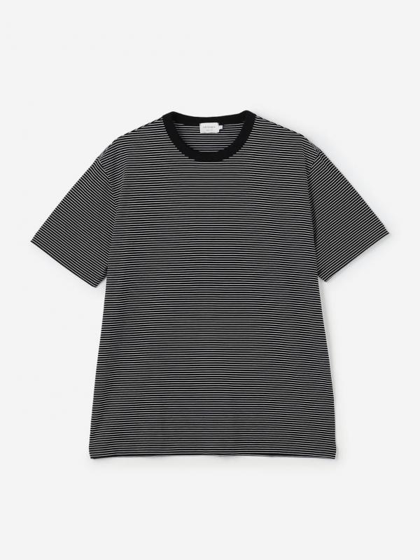 handvaerk | 60/2 クルーネック半袖Tシャツ STRIPE MEN