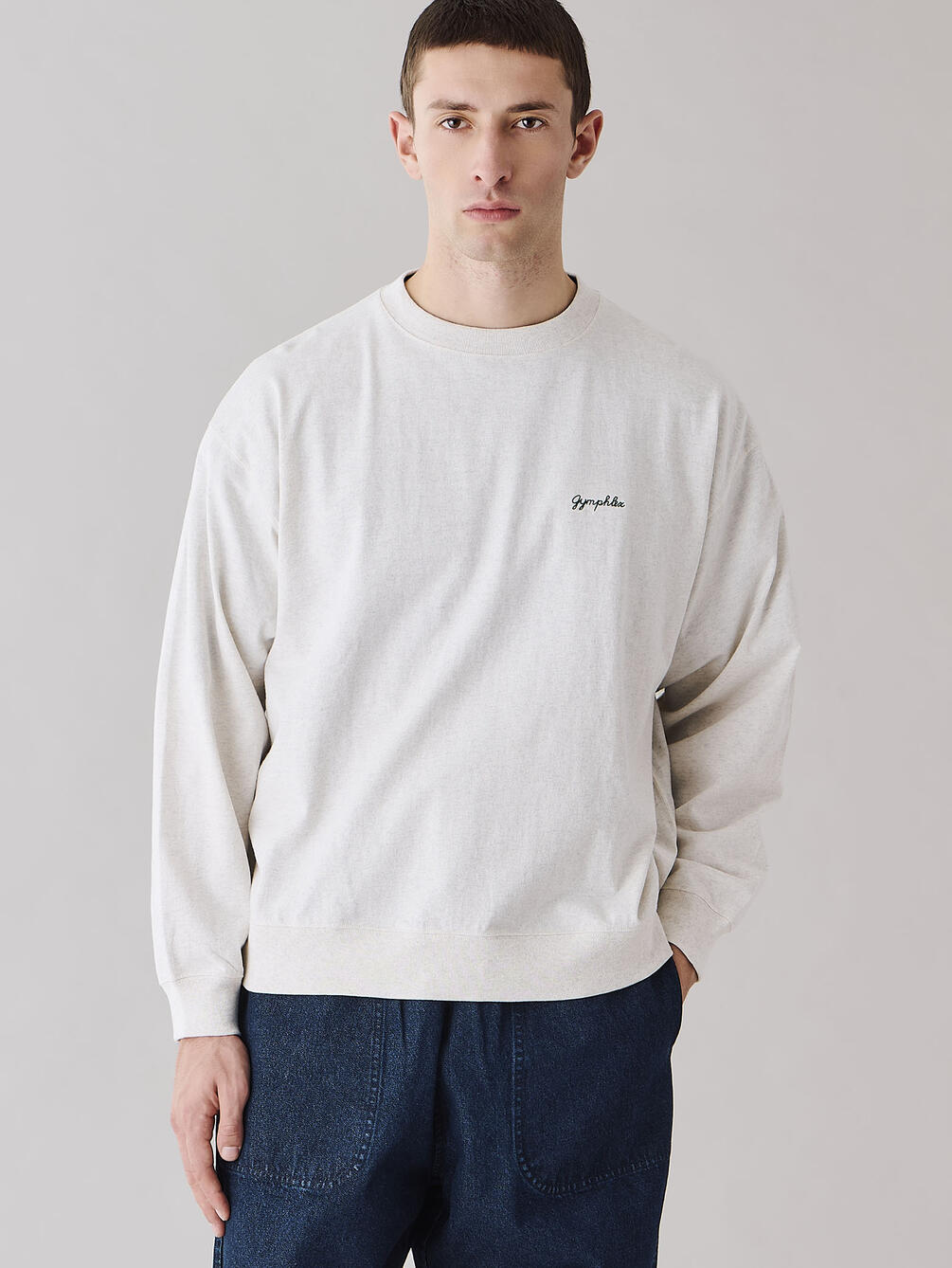 Gymphlex | コットンジャージー クルーネック長袖Tシャツ MEN