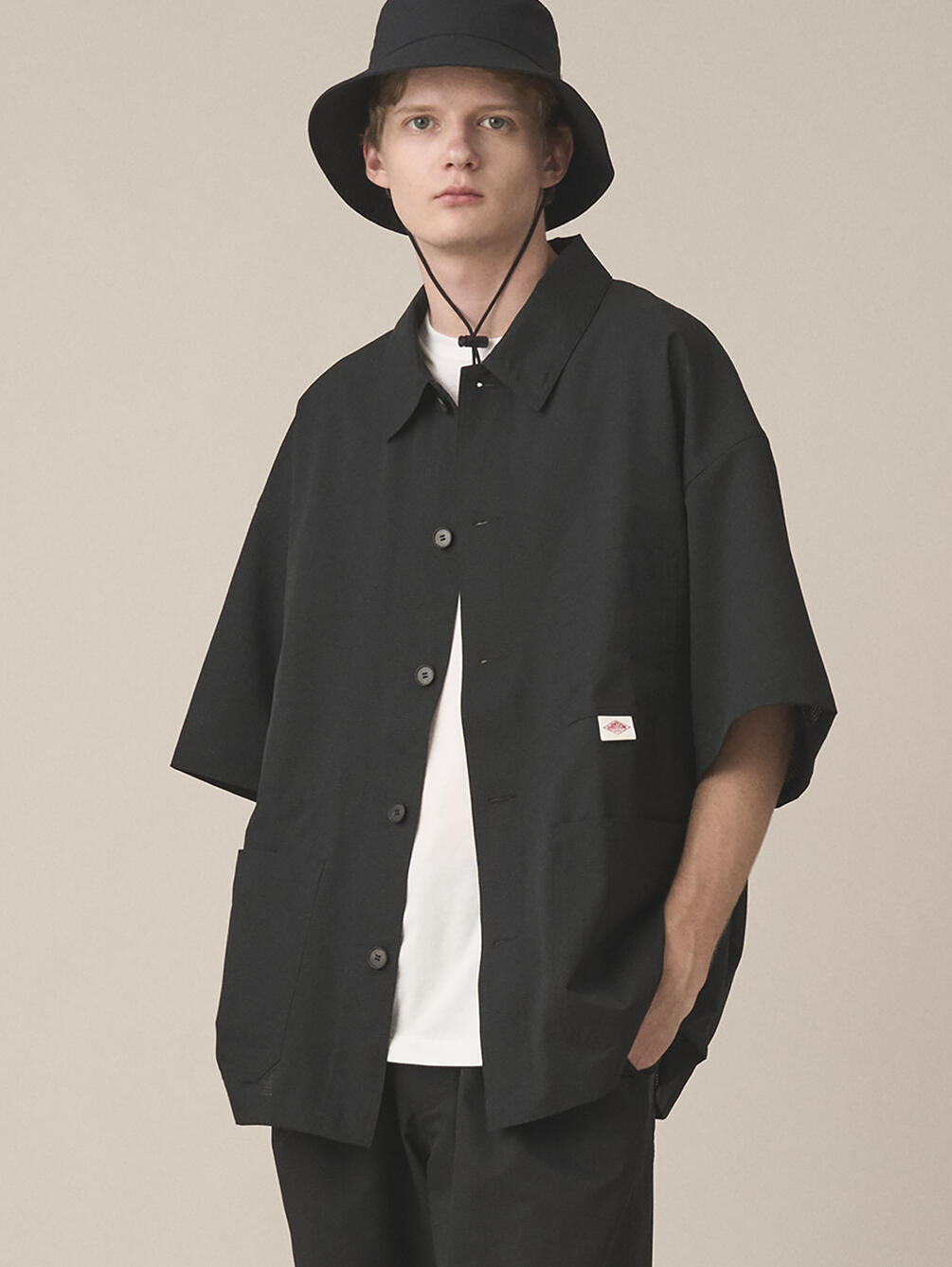 DANTON | リップストップ 半袖カバーオールシャツ MEN