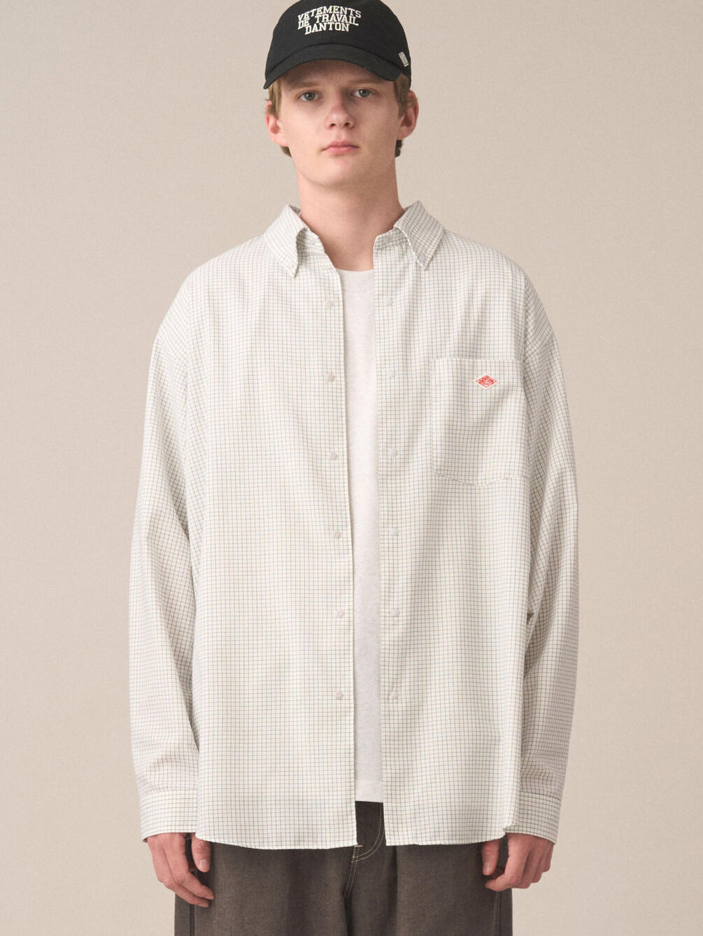 DANTON | ポリオックスフォード ボタンダウン長袖シャツ MEN