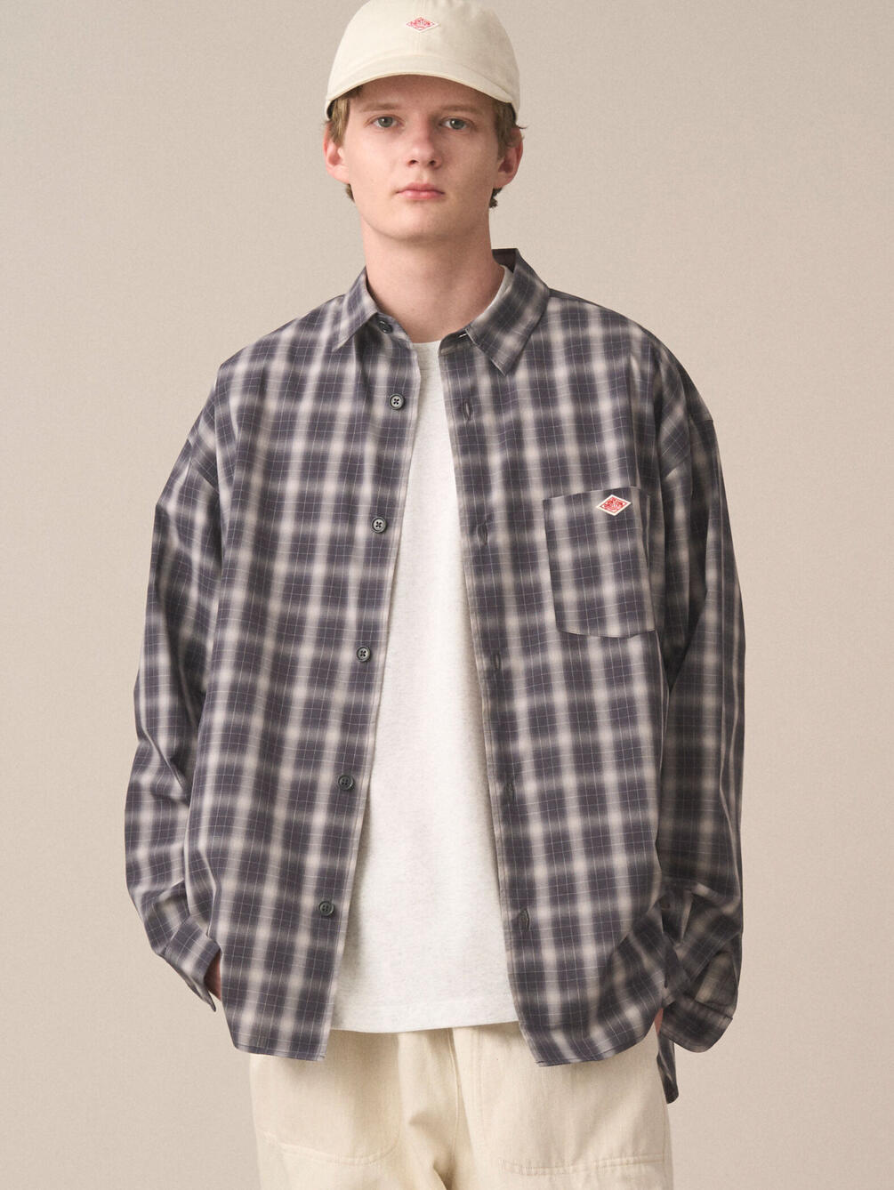 DANTON | レギュラーカラー 長袖ワークシャツ MEN