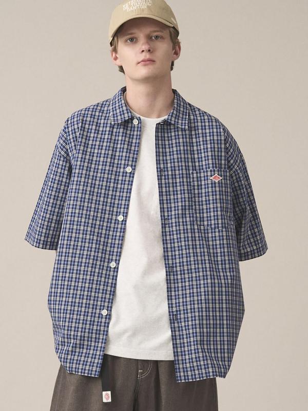 DANTON | ボイルポプリン 半袖ワークシャツ MEN