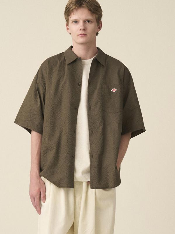 DANTON | コットンローン 半袖ワークシャツ MEN