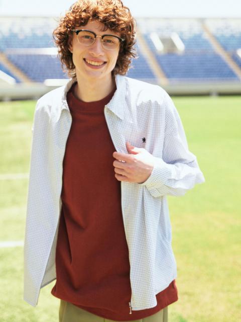 Gymphlex | コットンタイプライター 長袖ジップシャツ MEN