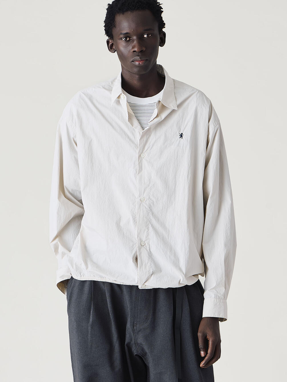 Gymphlex | ナイロンタスラン 長袖ギャザーシャツ MEN