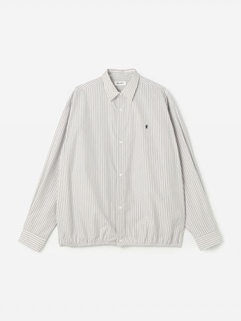 Gymphlex | コットンポプリン ストライプ 長袖ギャザーシャツ MEN