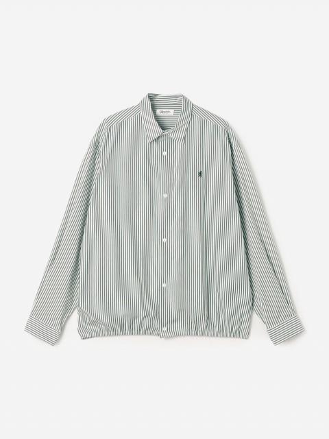 Gymphlex | コットン ストライプ 長袖ギャザーシャツ MEN