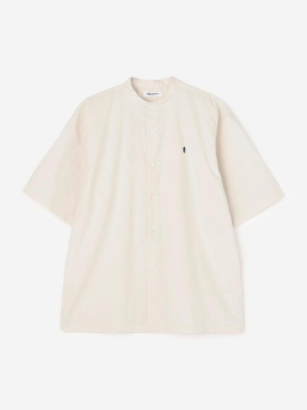 Gymphlex | ストレッチタイプライター バンドカラー半袖シャツ MEN