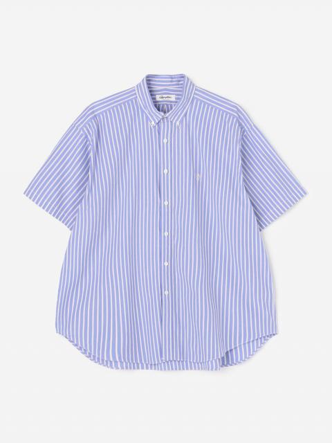 Gymphlex | コットンポプリン ボタンダウン半袖シャツ STRIPE MEN