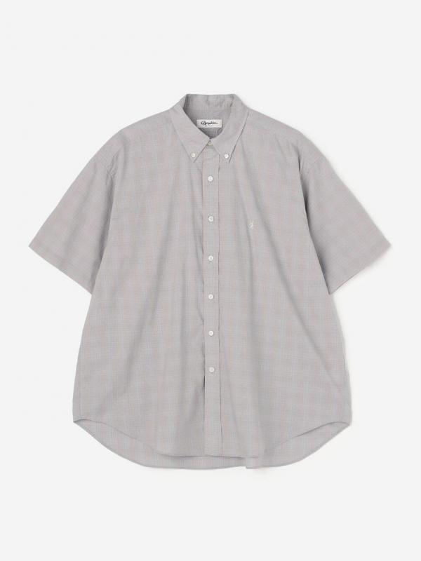 Gymphlex | コットンブロード ボタンダウン半袖シャツ CHECK MEN