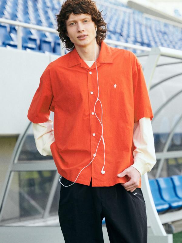 Gymphlex | コットンタイプライター 半袖オープンカラーシャツ MEN