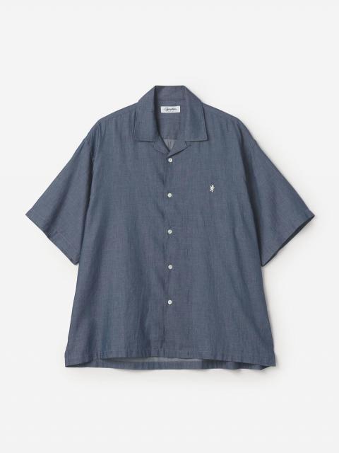 Gymphlex | シアーインディゴ 半袖オープンカラーシャツ MEN