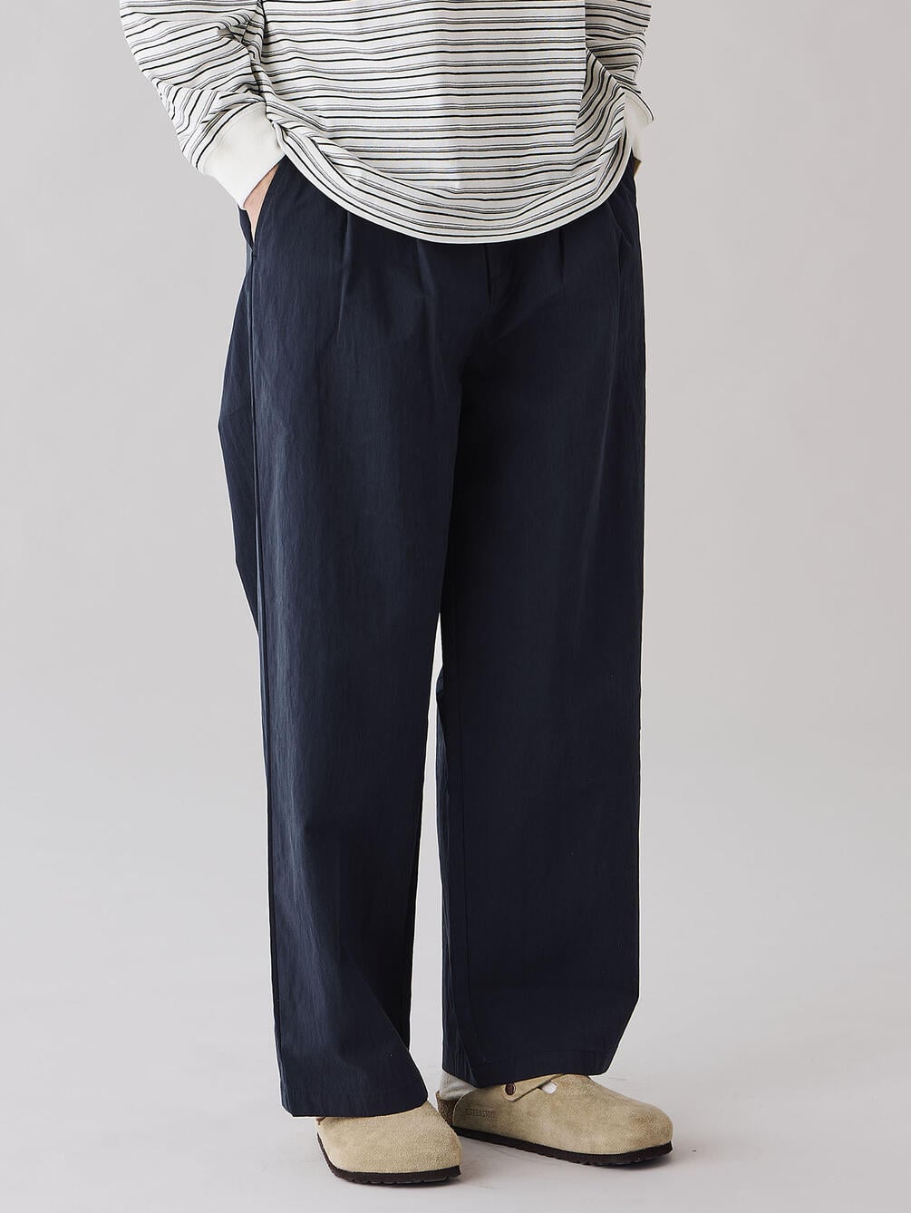 DANTON | コットンナイロンツイル 2タックワイドイージーパンツ MEN