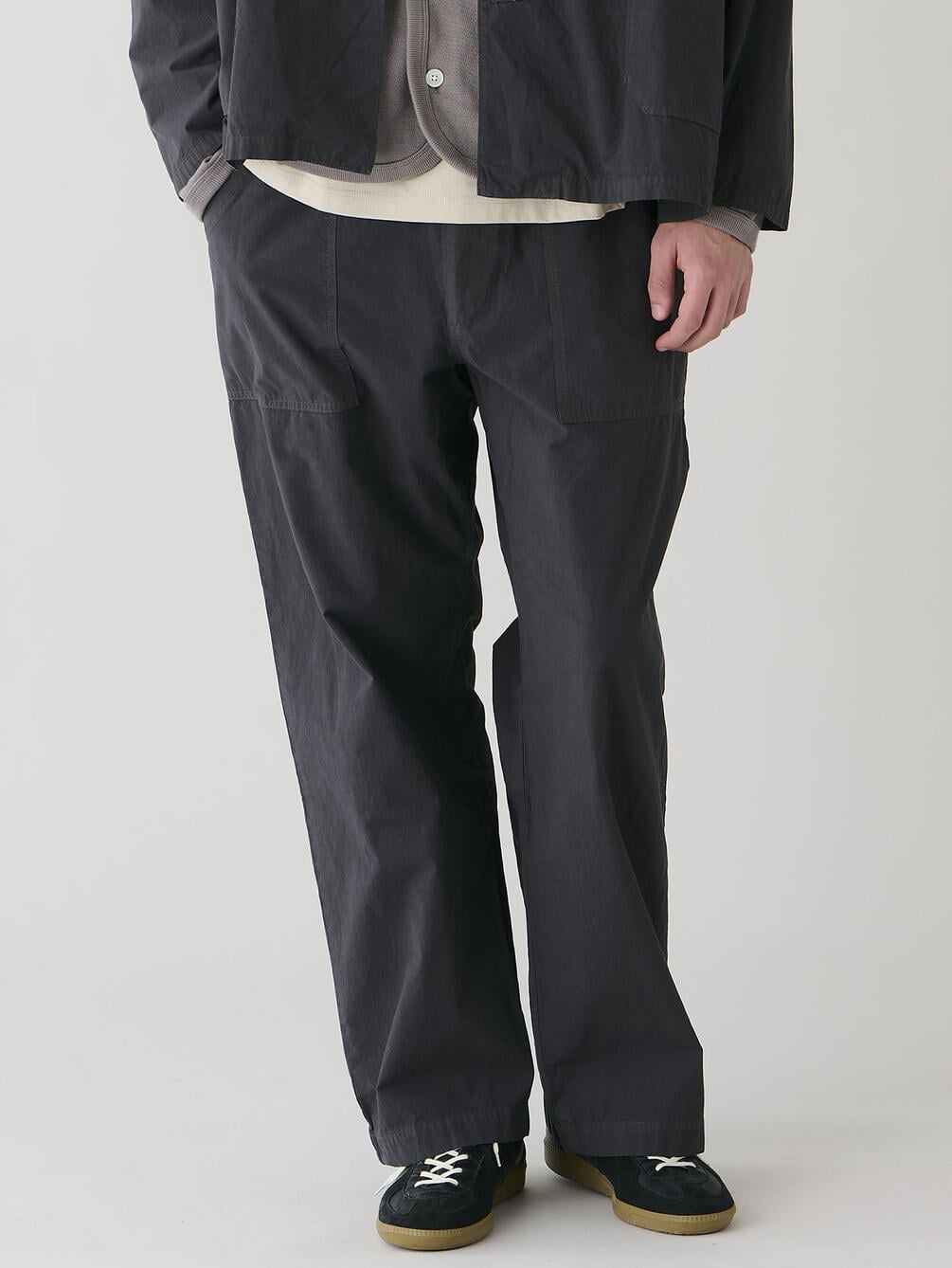 ORCIVAL | ガーメントダイ コットン セミワイドストレートパンツ MEN