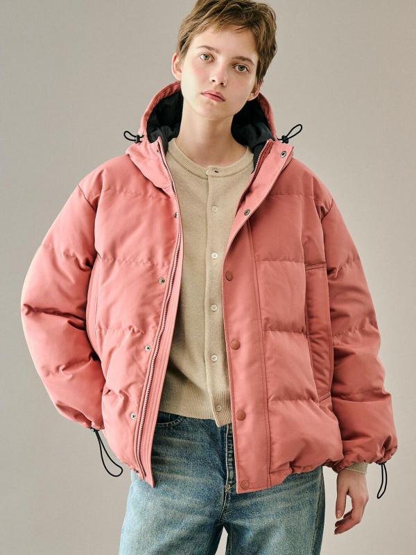 【先行予約】DANTON | ポリエステルタッサー ダウンフードジャケット WOMEN