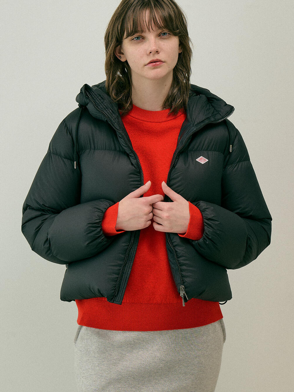 【先行予約】DANTON | ナイロンリップストップ ダウンフードジャケット WOMEN