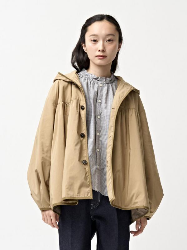 ORCIVAL | ツイル ギャザーフーデッドブルゾン WOMEN