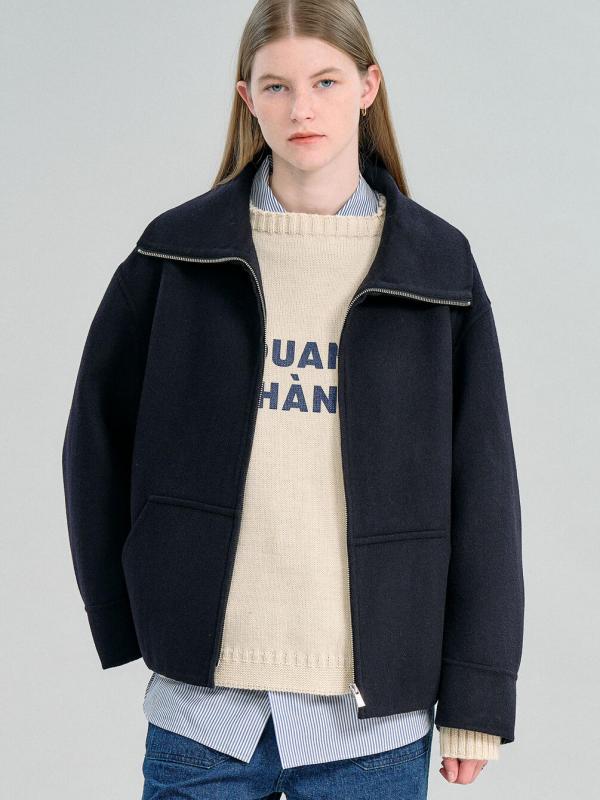 ORCIVAL | リバーウール ジップアップショートコート WOMEN