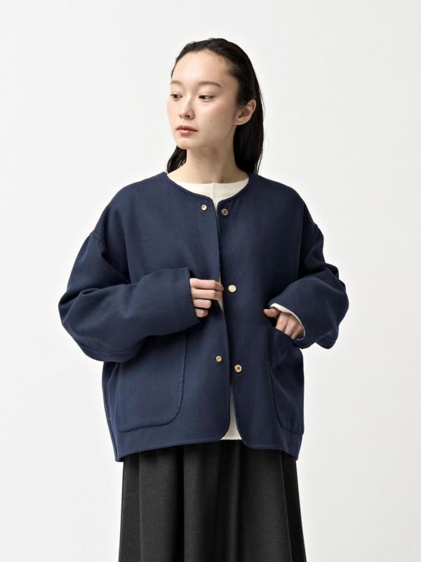 ORCIVAL | リバーシブル ノーカラーショートコート WOMEN