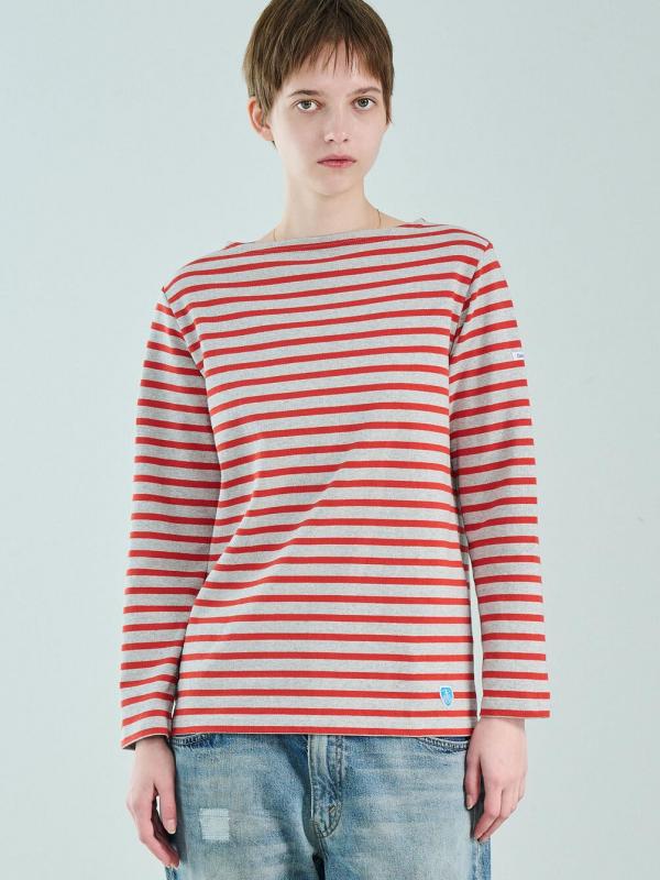 ORCIVAL | コットンロード ボートネック フレンチバスクTシャツ WOMEN
